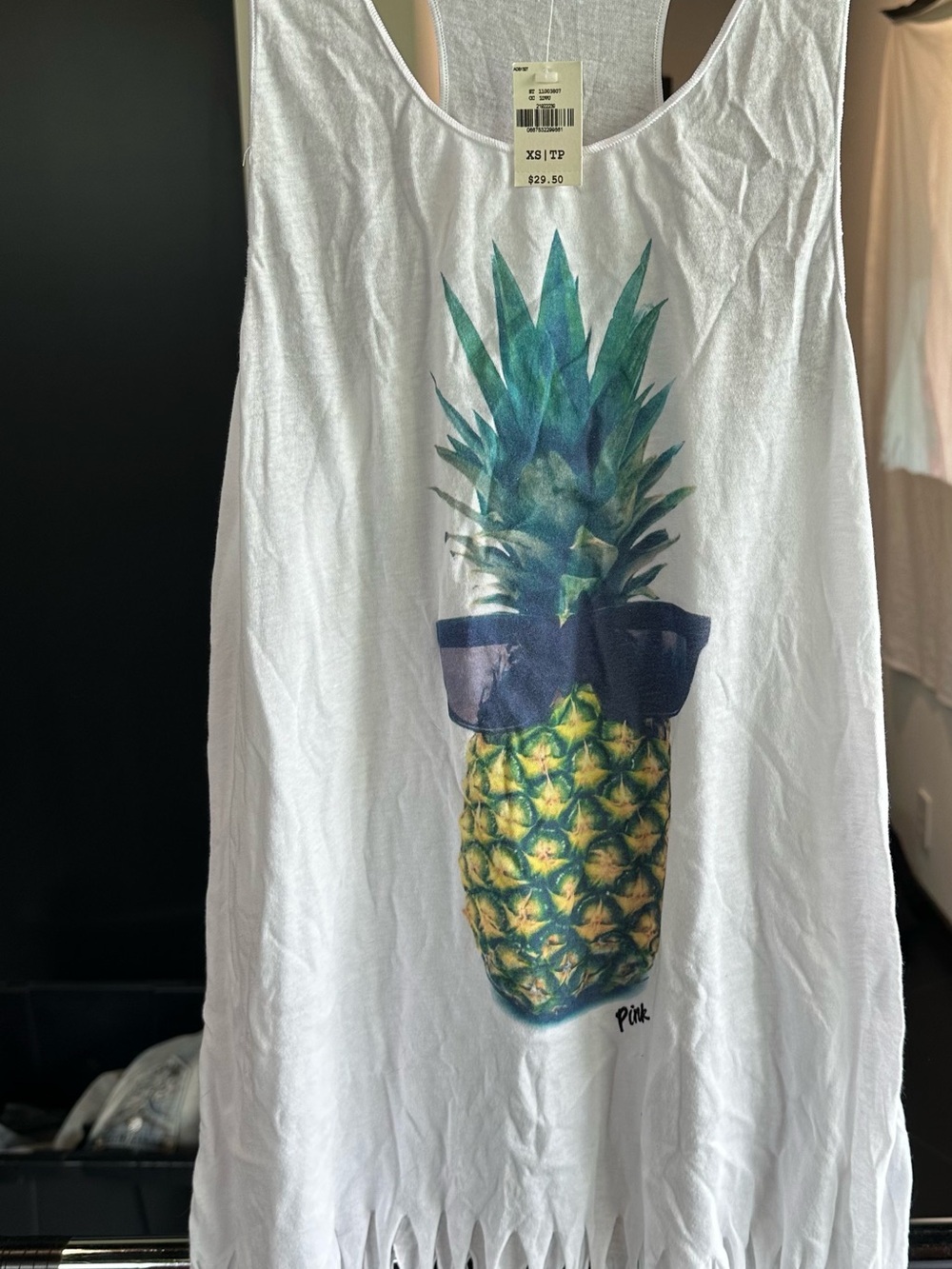 Victoria Secret PINK XS Fringe Pineapple Tank